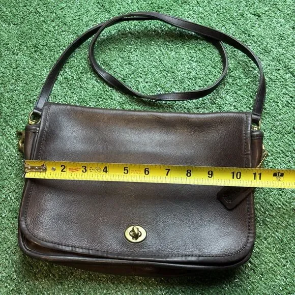 Vintage 90s Coach City Bag Mahogany Brown Leather Shoulder Crossbody Bag 4802 - Picture 8 of 10